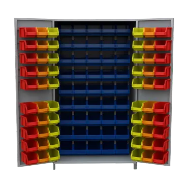 Armarios industriales con gavetas plásticas 
