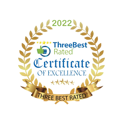 A three best rated certificate of excellence for 2022