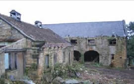 The dilapidated stable block