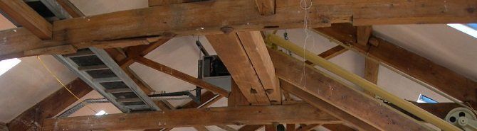  A timber framed attic space