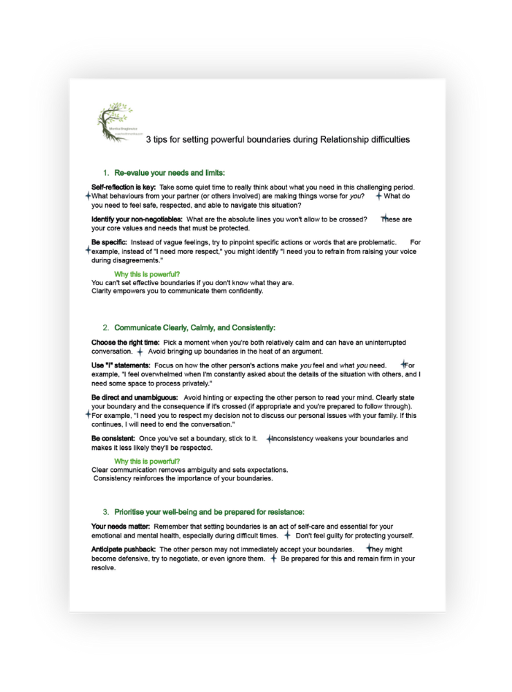 A white paper with text titled 