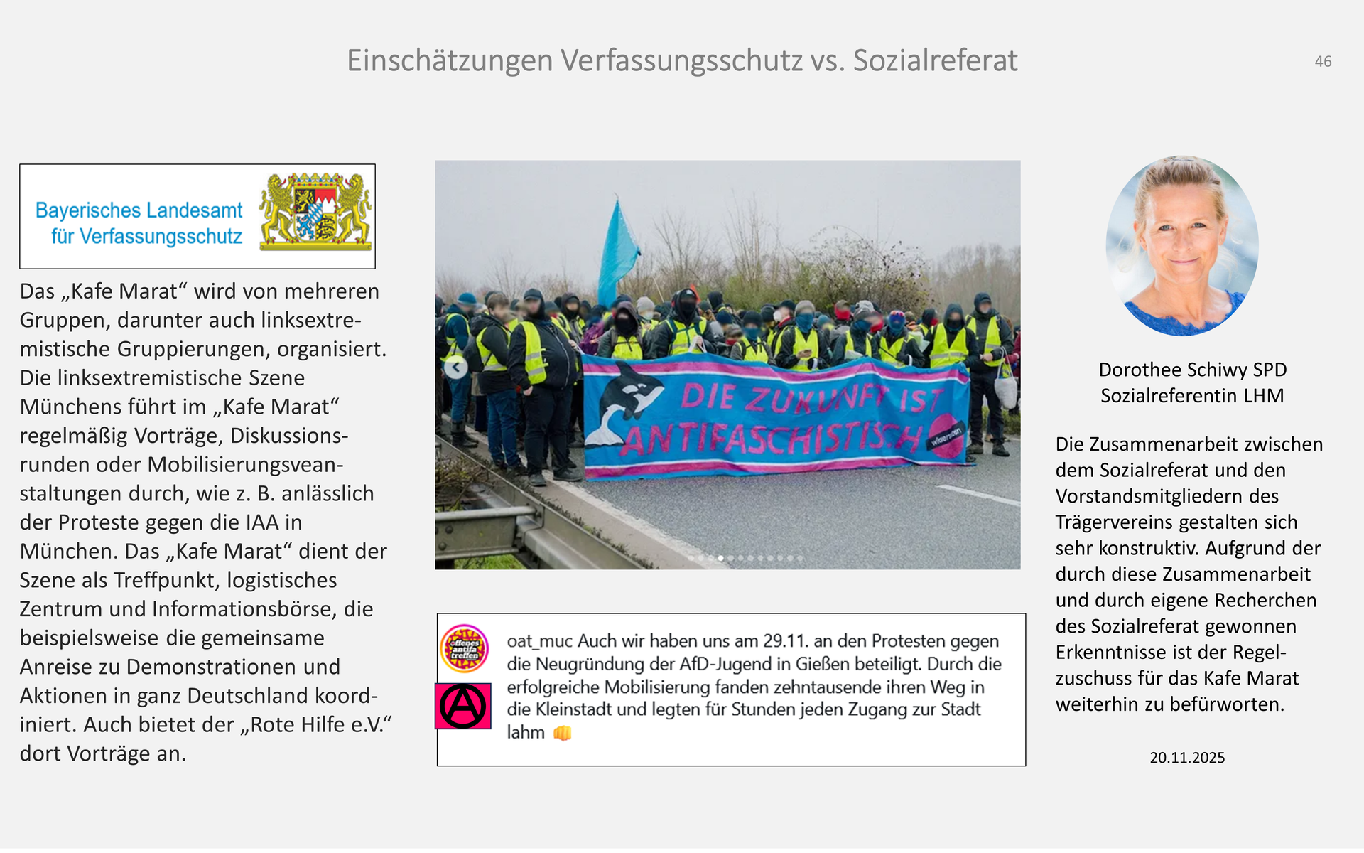 Kafe Marat Sozialreferat Dorothee Schwiwy SPD