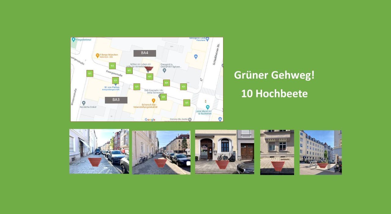 Pilotprojekt Grüner Gehweg Georgenstraße GrünPaten