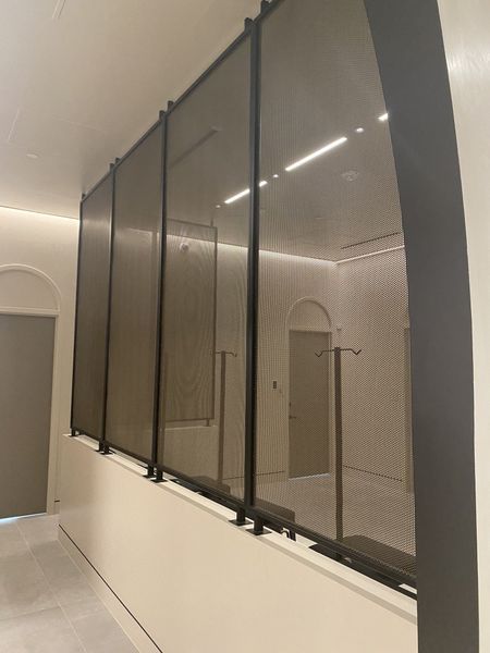 A Hallway with A Lot of Glass Walls