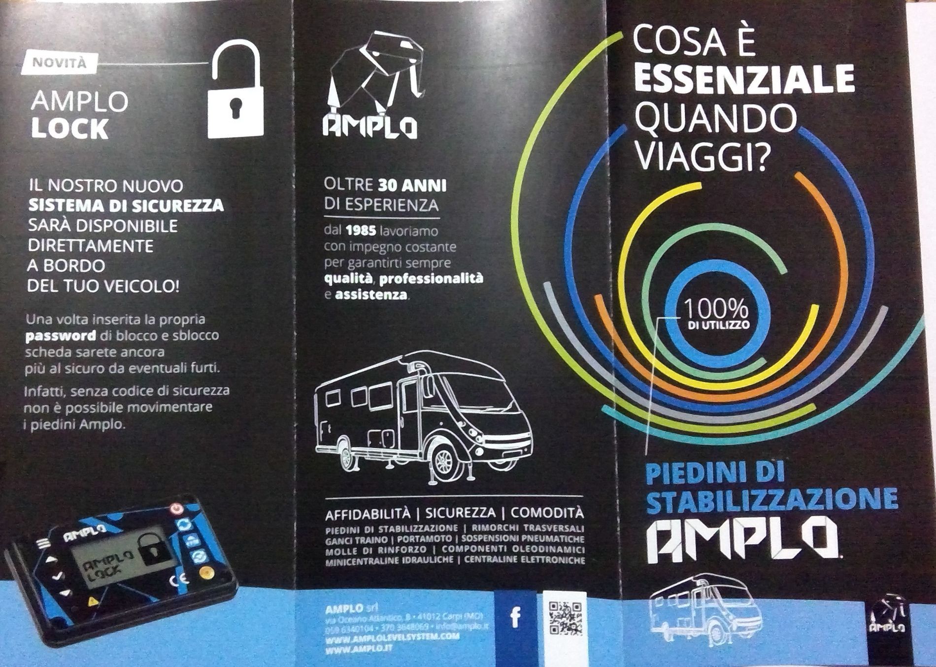 schema piedini di stazionamento camper