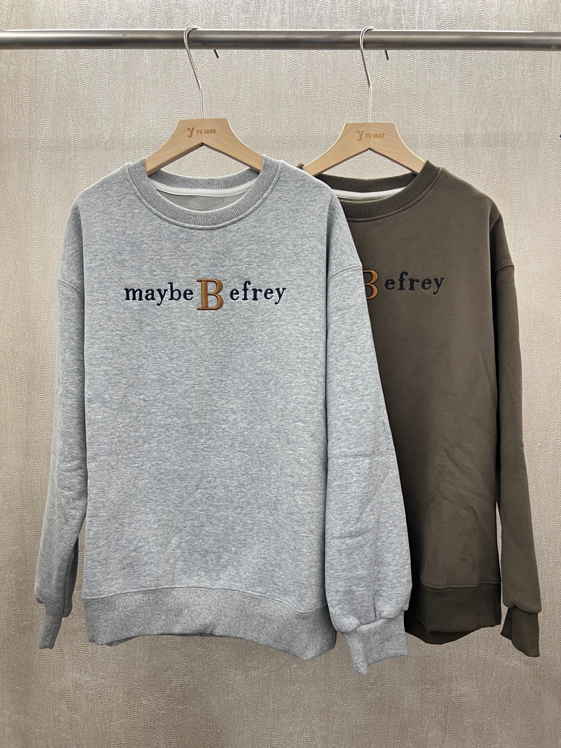 內刷毛字母大學T