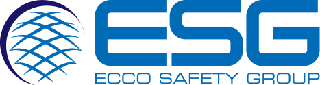 Logo for Ecco Safety Group: Blue stylized 