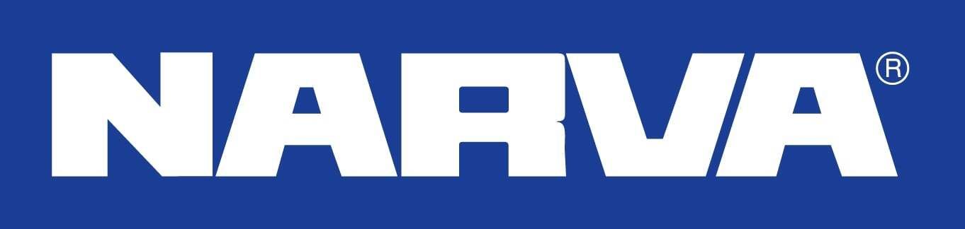 NARVA logo in white text on a blue background with a registered trademark symbol.