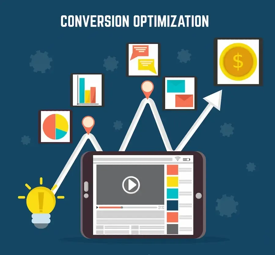 Chart showing conversion optimization for e-commerce services by Florida Coast SEO.