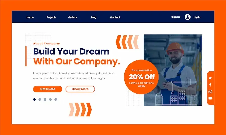 Example of a landing page for lead generation. Florida Coast SEO lead generation services.