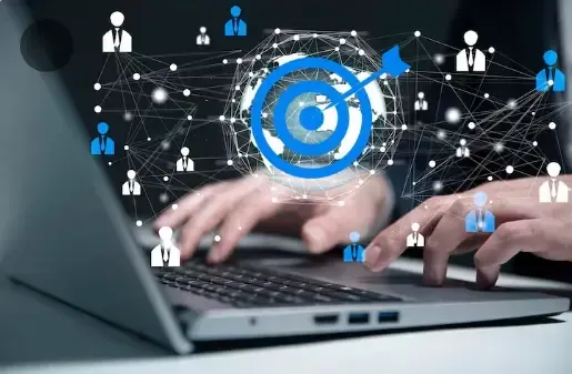 Somebody from Florida Coast SEO using targeted marketing strategy on a computer.