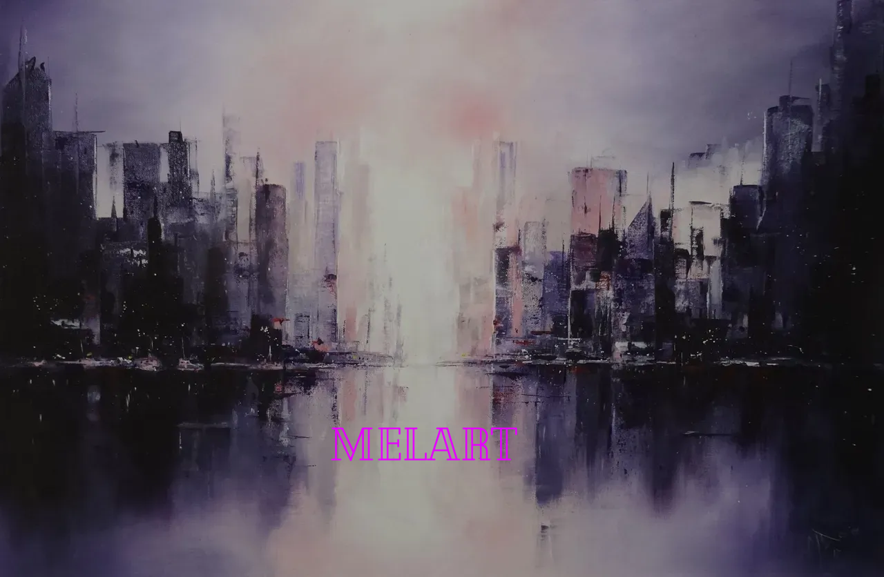 impressionistic cityscape