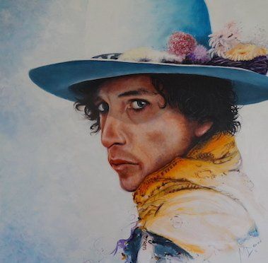 Painting of Bob Dylan