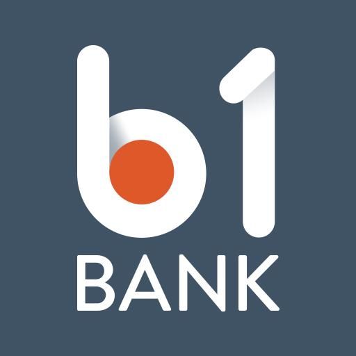 Logo for B1 Bank: white