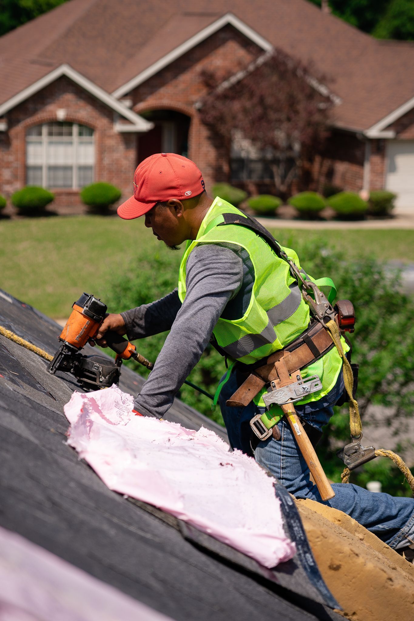 installer on roof