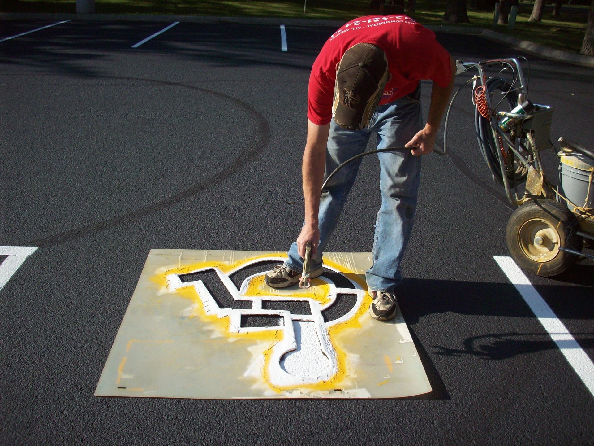 handicap parking lot striping Blaine