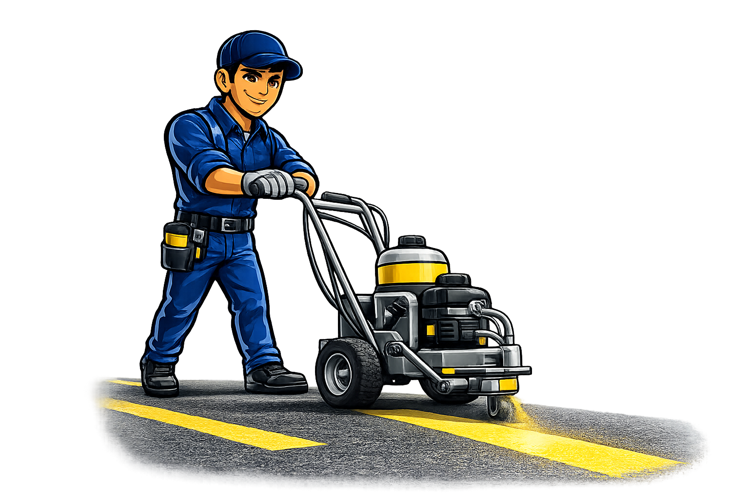 TrueCraft Mascot parking lot striping