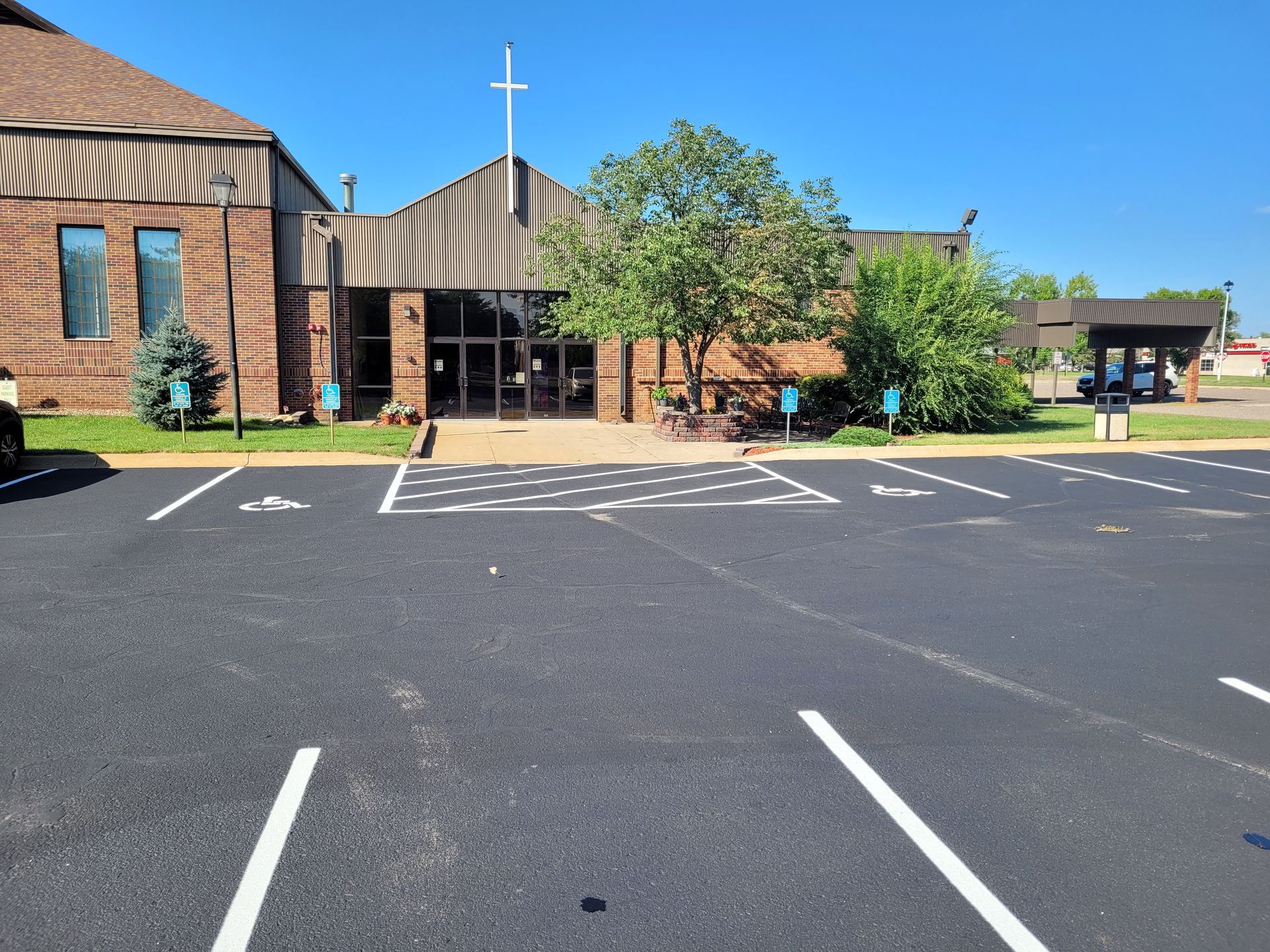 Parking lot striping services by TrueCraft Striping Services