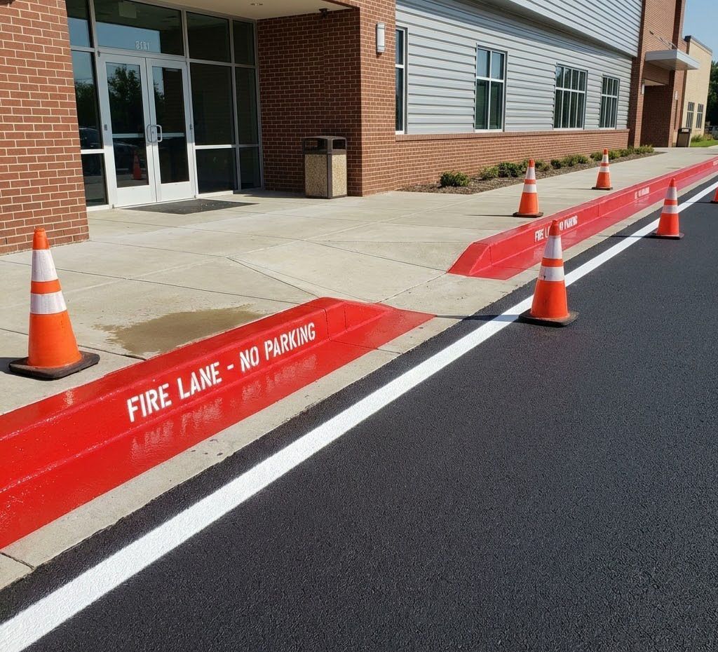 Parking lot striping services by TrueCraft Striping Services
