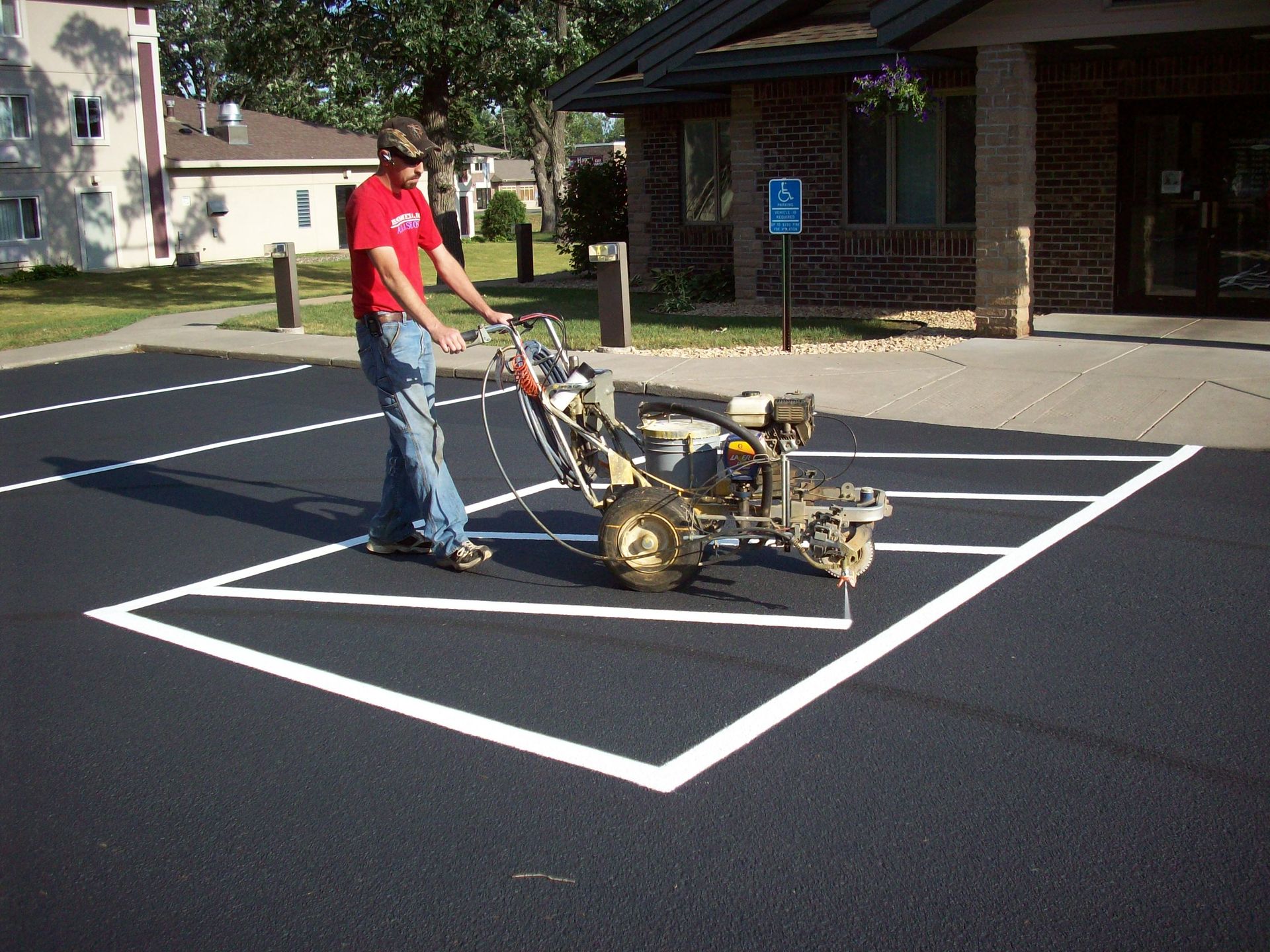 Parking lot striping services by TrueCraft Striping Services