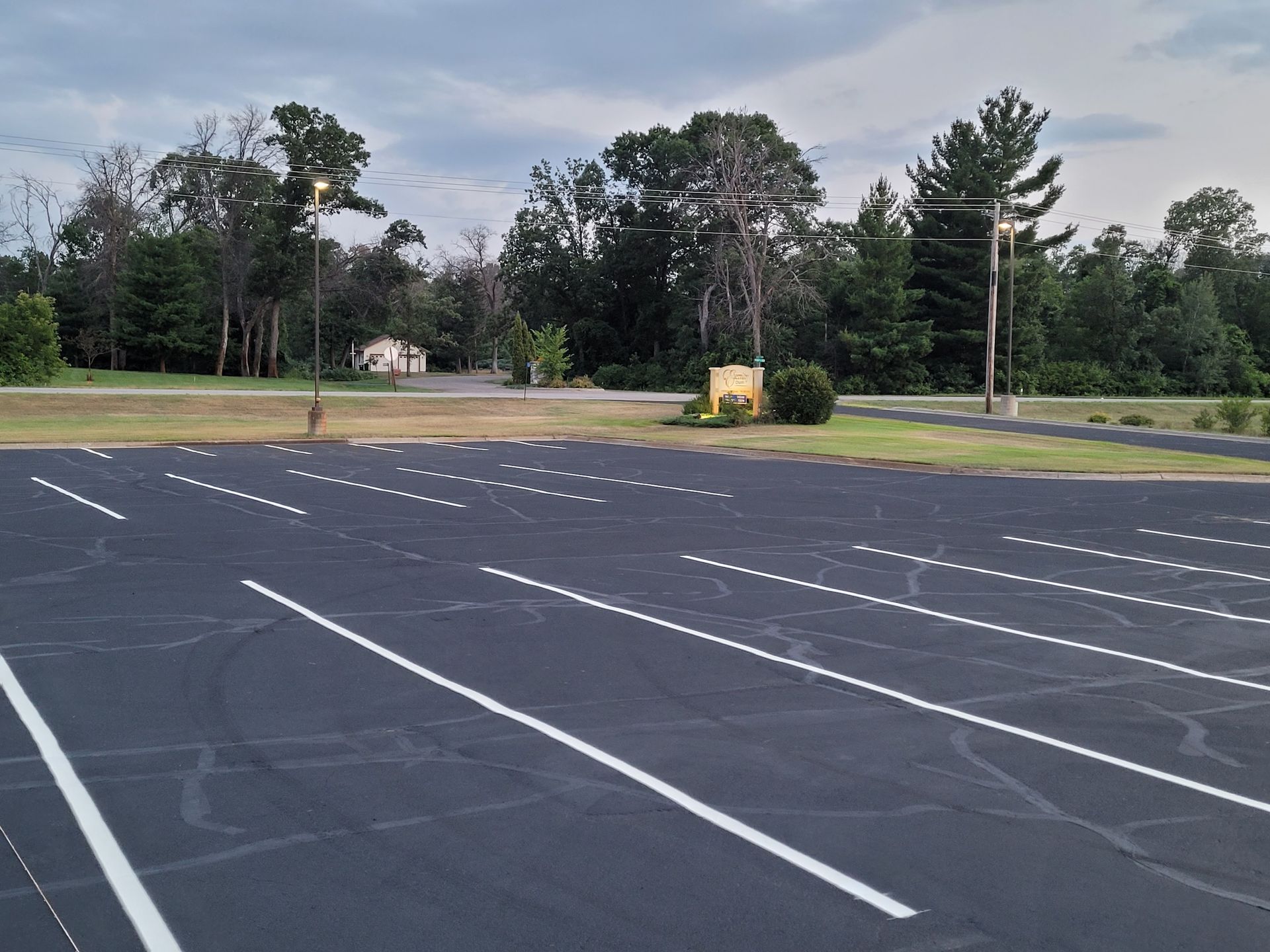 Parking lot striping services by TrueCraft Striping Services