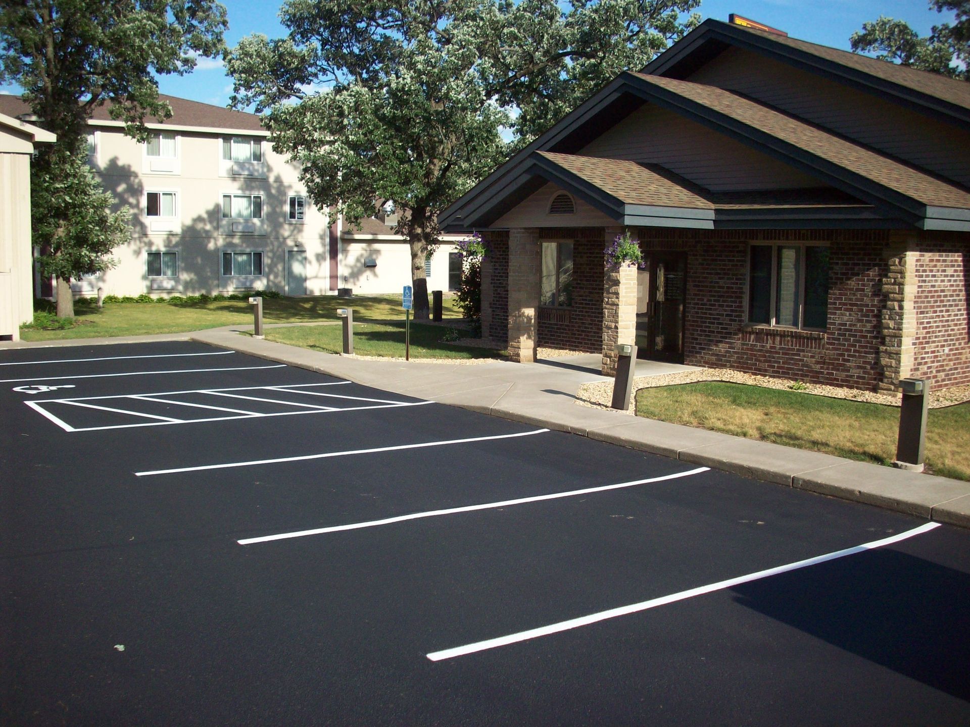 Parking lot striping services by TrueCraft Striping Services