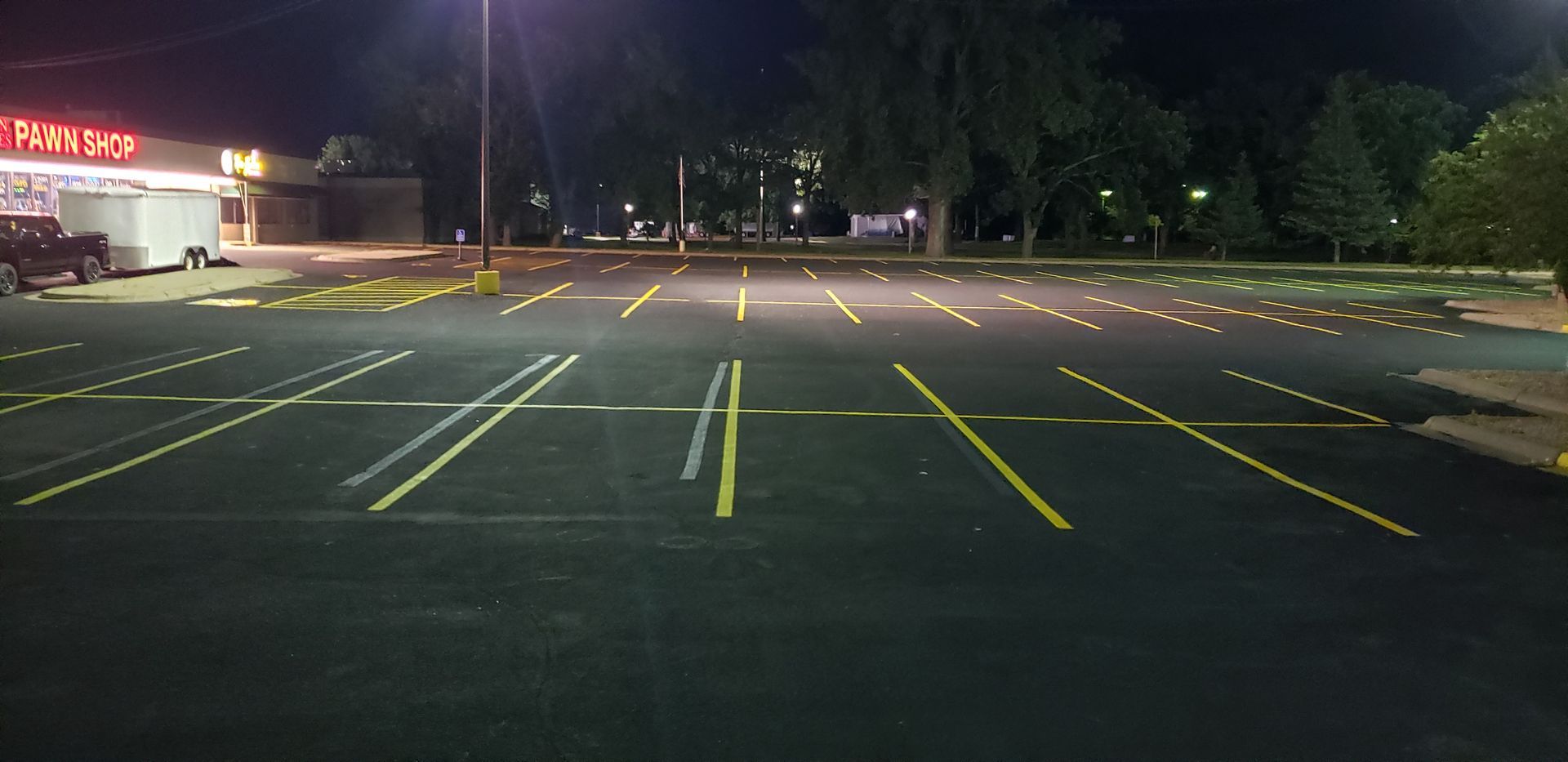 Parking lot striping services by TrueCraft Striping Services