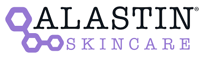 ALASTIN Skincare logo featuring a purple molecular structure beside the black text.