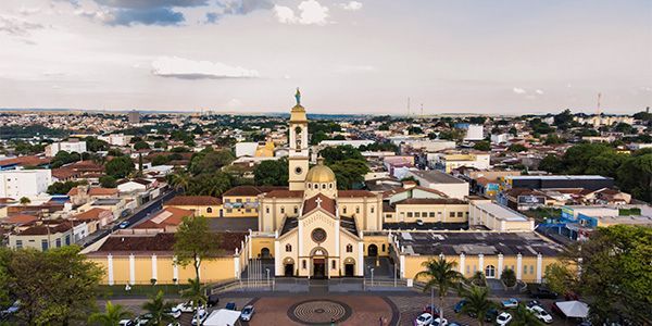 Imagem aérea Catedral Metropolitana de Uberaba