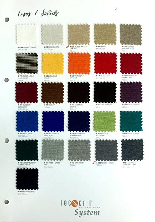 recasens fabric colours