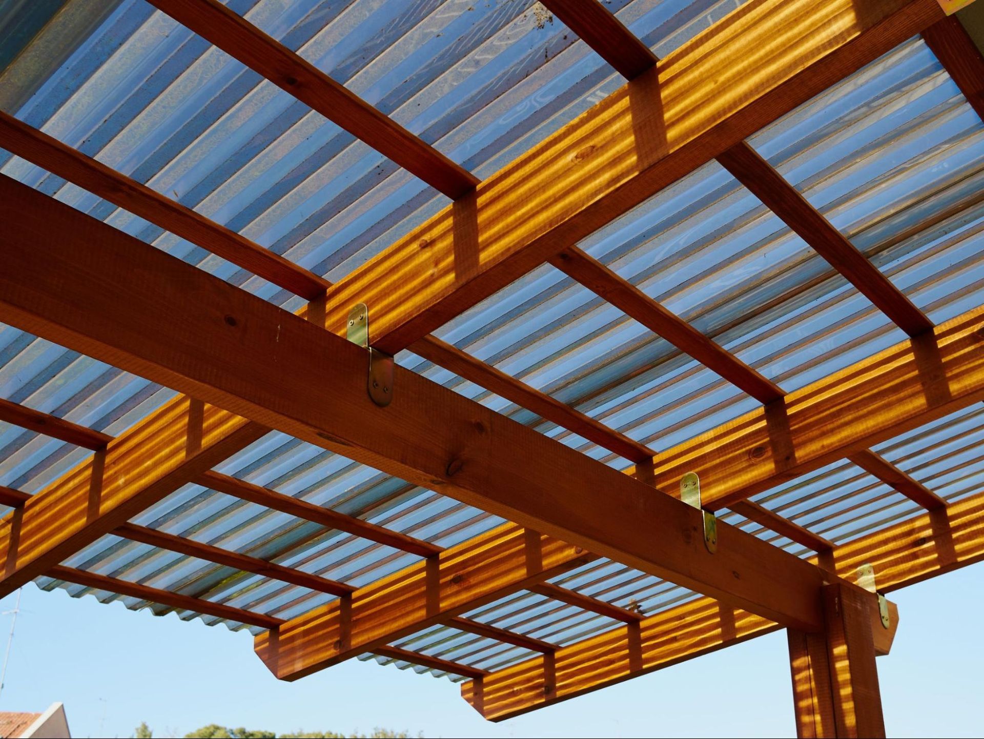 Wooden Pergola on Terrace