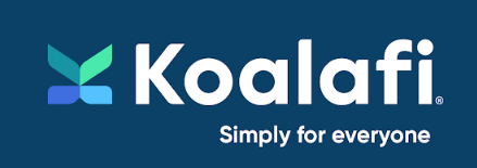 Koalafi logo: abstract design with text