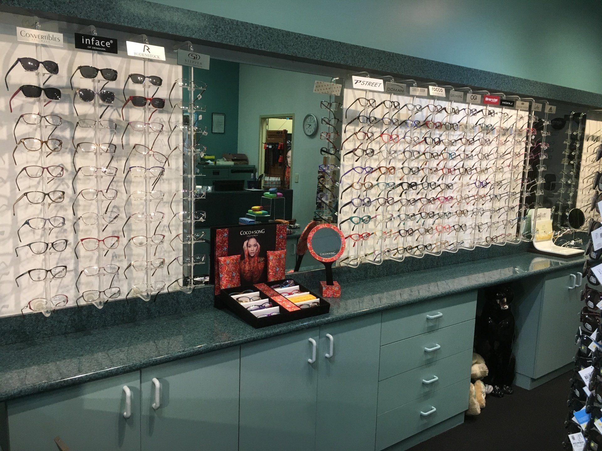 Prescription Frames on Display - Optometrist Expert Care in Coconut Grove, NT