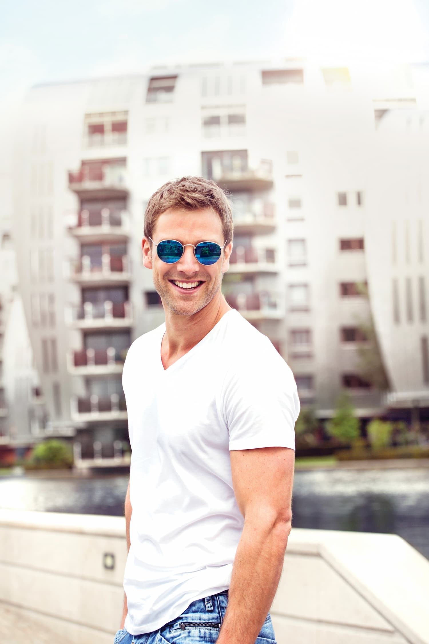 Man Wearing Mirrored Sunglasses - Optometrist Expert Care in Coconut Grove, NT