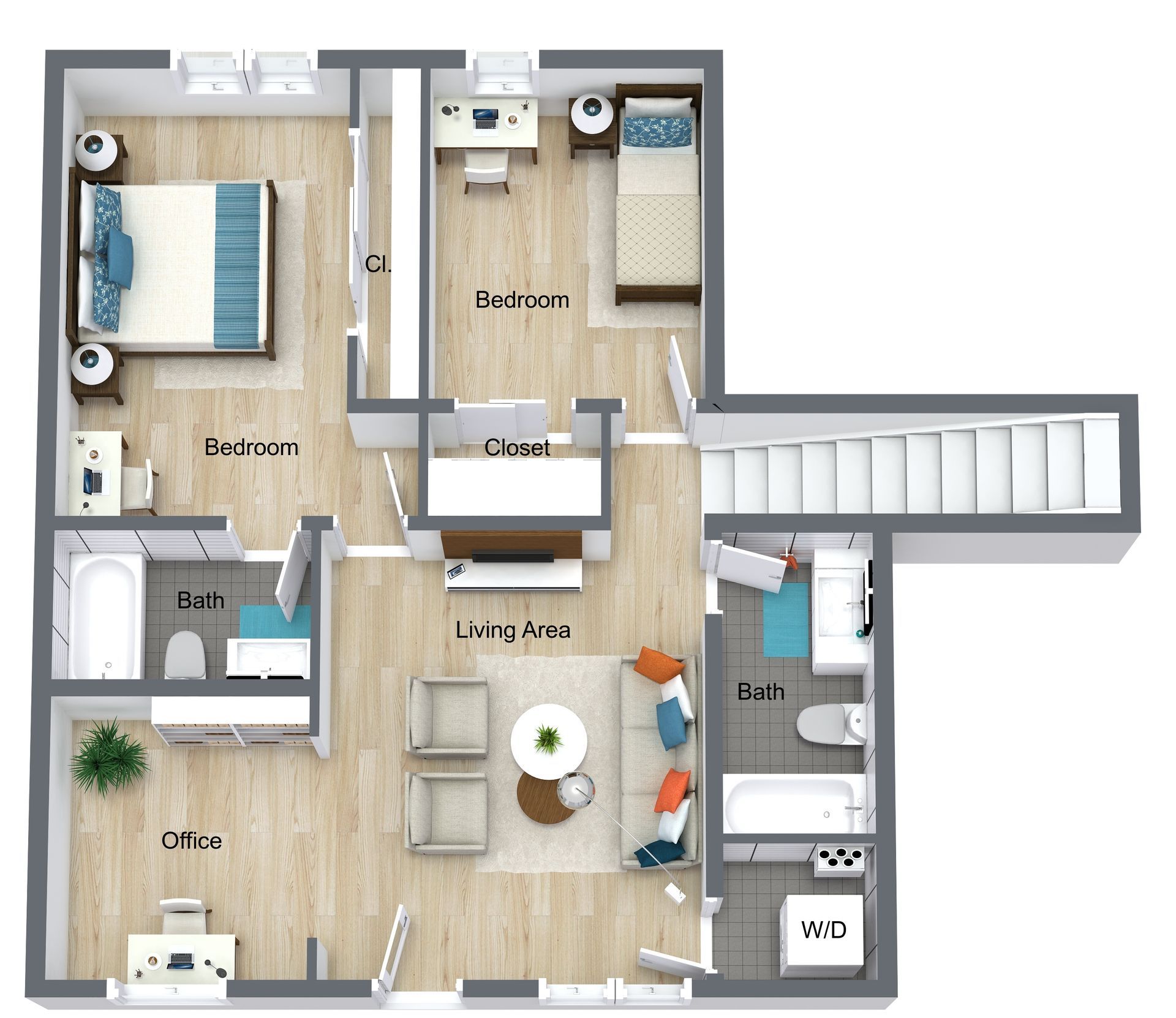 The Greylock Dollhouse Floor Plan