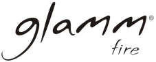 Logo Glamm Fire: scritta nera con le parole 