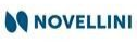 Logo per Novellini, un marchio in blu e bianco.