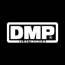 Logo DMP Electronics in bianco su sfondo nero.