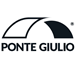Logo Ponte Giulio: forma curva bianca e blu scuro sopra la scritta 