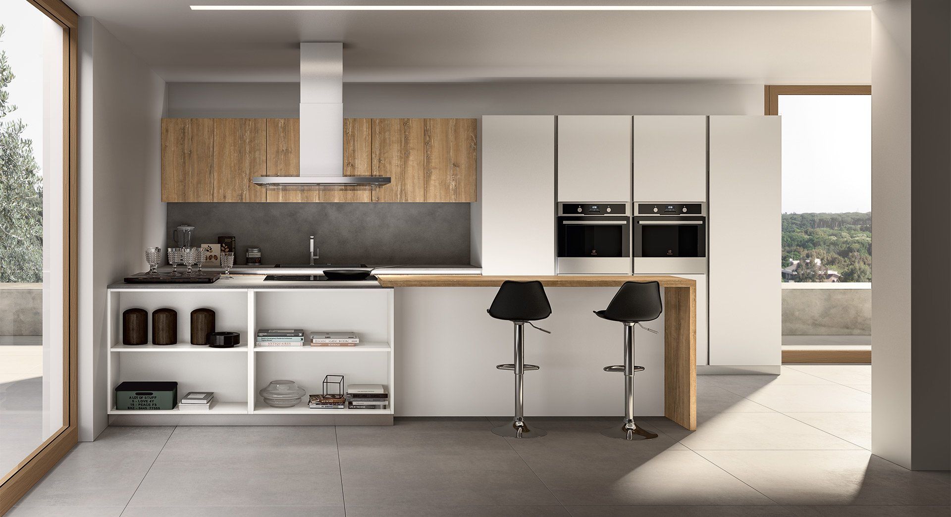 cucina moderna bianca