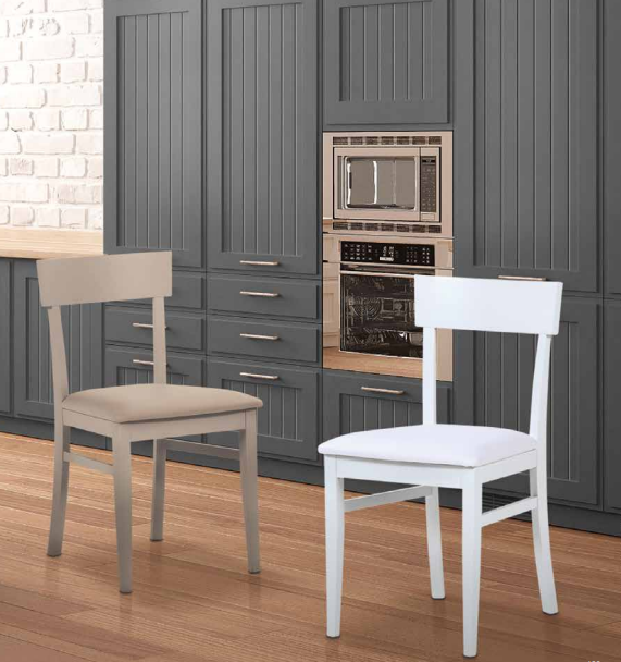 sedie bianca e beige