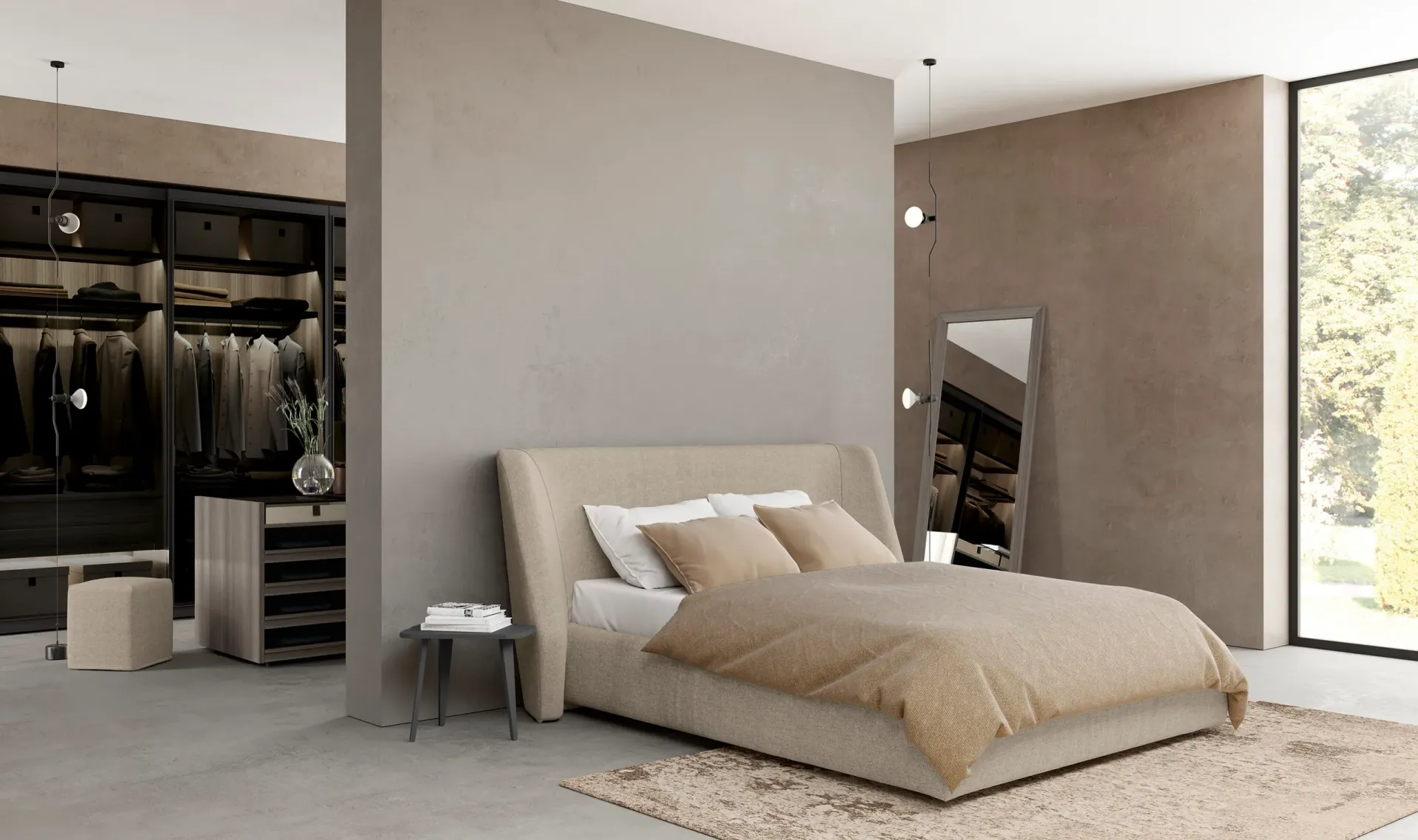 camera letto  con spogliatotio