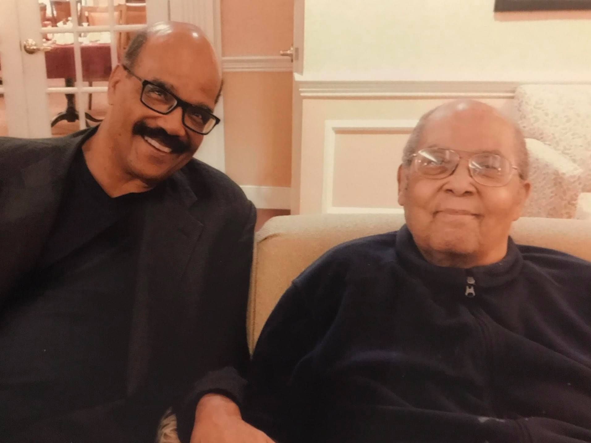 Mark McEwen with his father