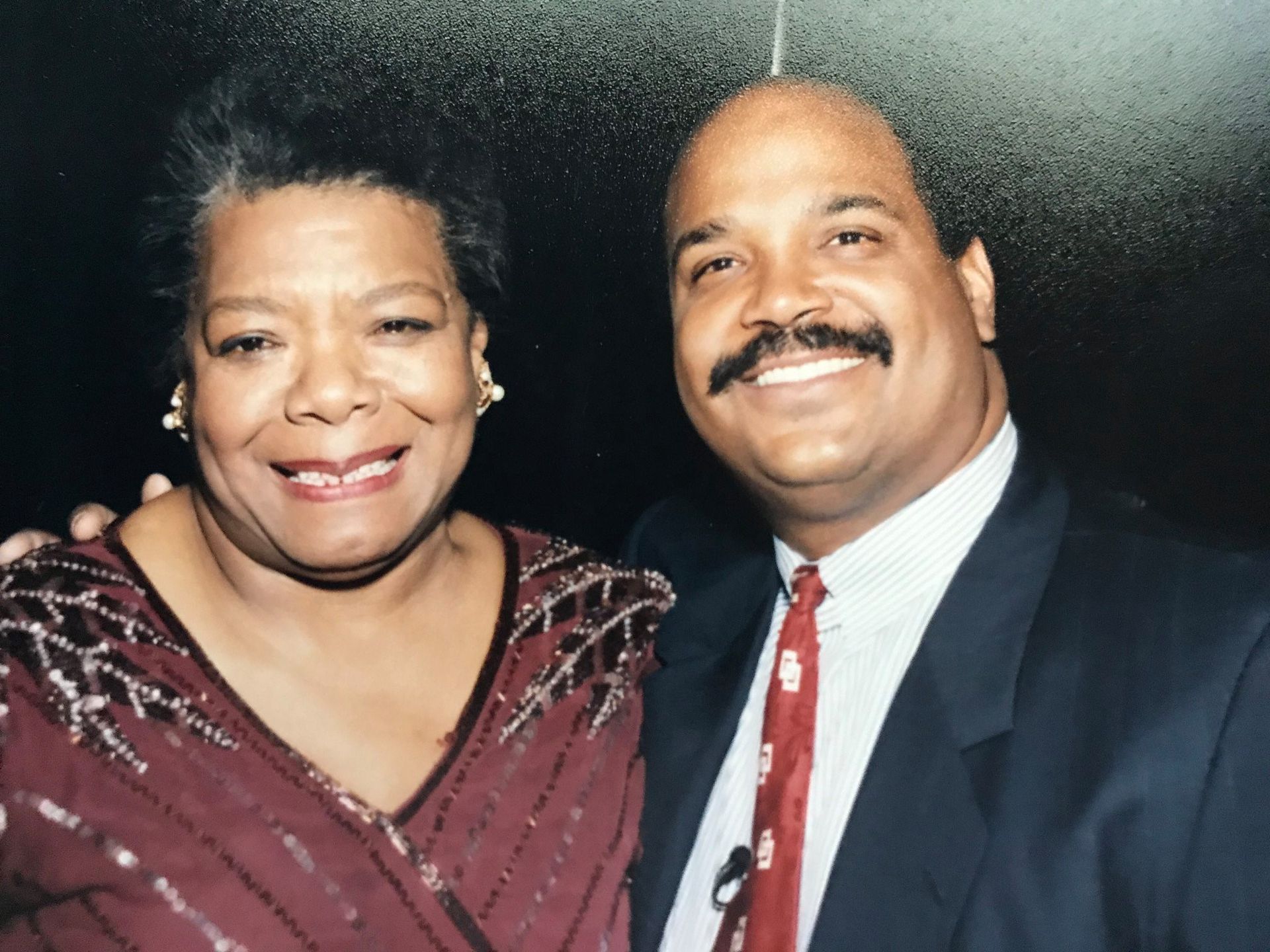 Mark McEwen with Maya Angelou