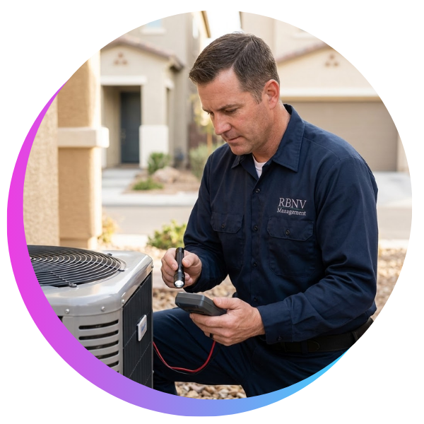 professional property maintenance technician in a uniform