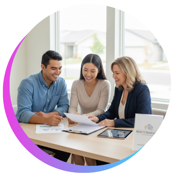 property managers talking to clients