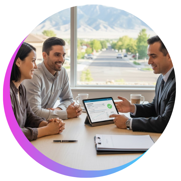 property managers talking to clients