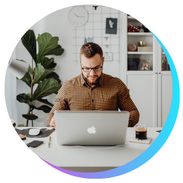 checking out owner portal on laptop