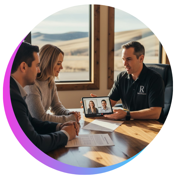 property managers talking to clients