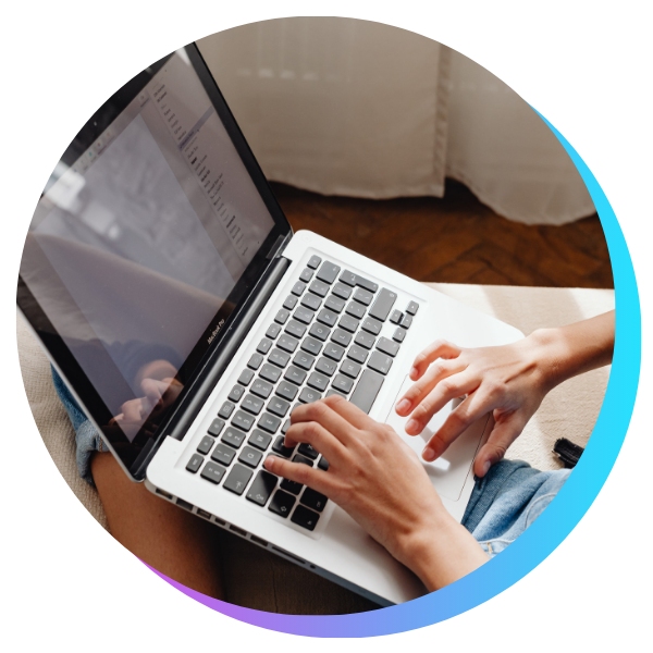 checking out owner portal on laptop